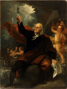 "Benjamin Franklin Drawing Electricity from the Sky" by Benjamin West (1738-1820)
